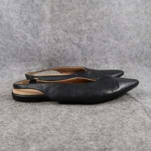 H&M Shoes Womens 5.5 Skimmer Flats Slingback Stretch Almond Toe Black Classic